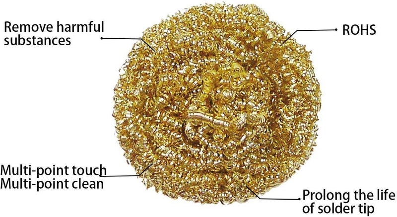 Keledz Soldering Iron Tip Cleaner, Solder Tip Cleaning Brass Wire for Soldering Station (6pcs) - Image 3